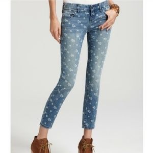 Free people printed ankle jeans