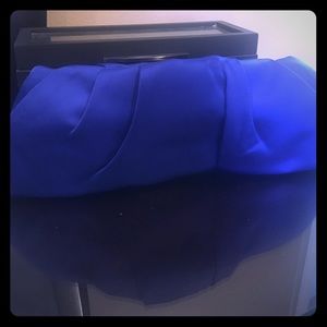 Royal Blue satin clutch