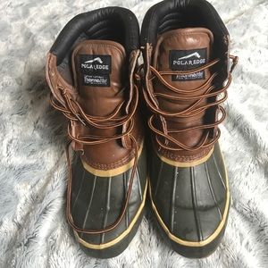 Polar edge duck boots.
