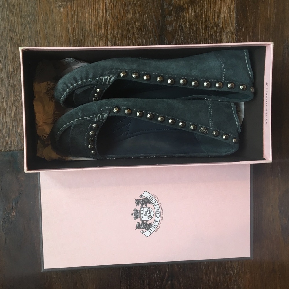 Juicy Couture Slate Waxy Suede Moccasins - Picture 3 of 3