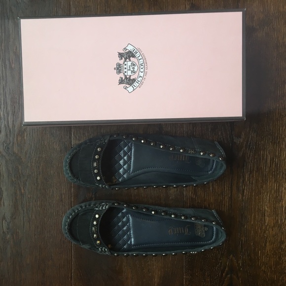 Juicy Couture Slate Waxy Suede Moccasins - Picture 2 of 3