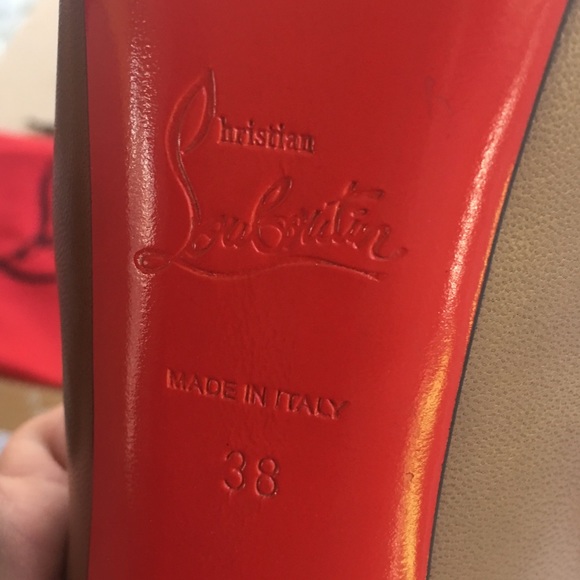 CHRISTIAN LOUBOUTIN Nude Highness with Red Toe 38 - Picture 3 of 4