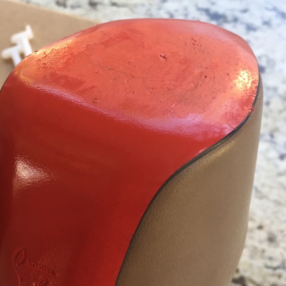 CHRISTIAN LOUBOUTIN Nude Highness with Red Toe 38 - Picture 4 of 4