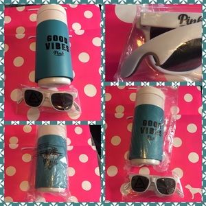 BNWT Pink Victoria'sSecret Bottle & Sunglasses