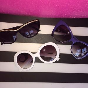 3 pairs of Cat Eye Sunglasses 😎