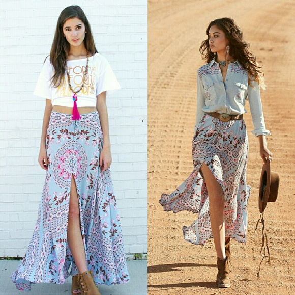 Spell Dresses & Skirts - Spell designs pandora skirt aquarium blue maxi XS