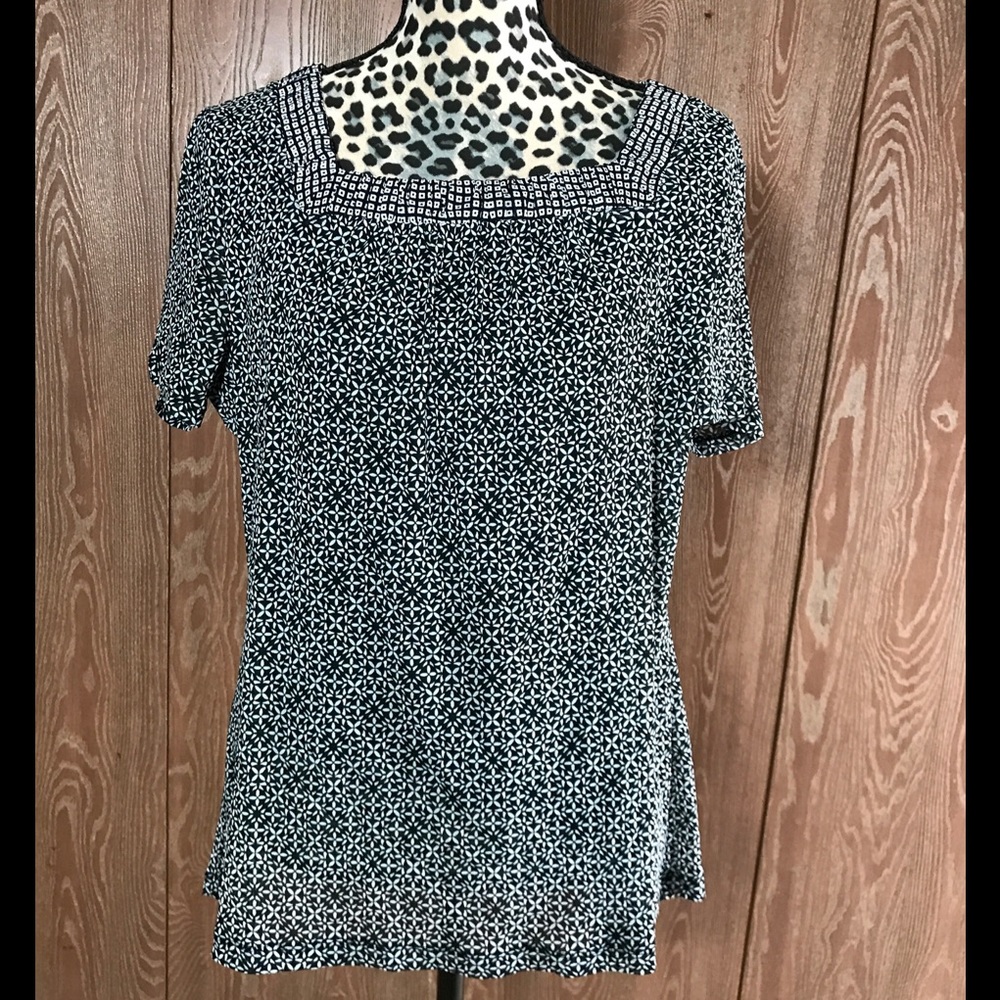 Black and White Croft and Barrow Blouse