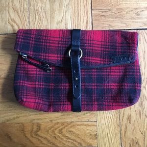 Ralph Lauren clutch // Red Plaid Flannel