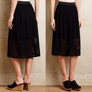 Anthropologie eyelet midi skirt!