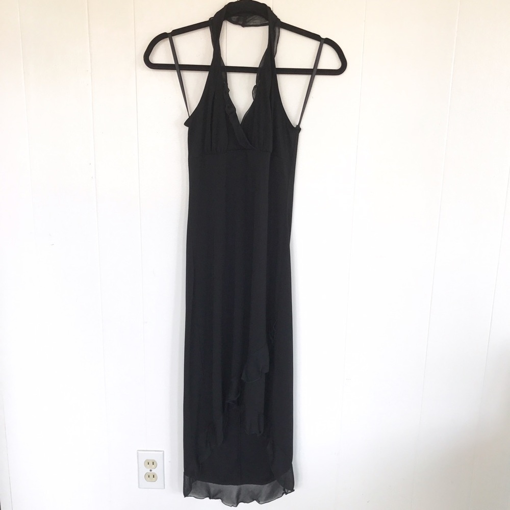 Black halter dress