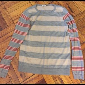LOFT striped lightweight crew neck sweater