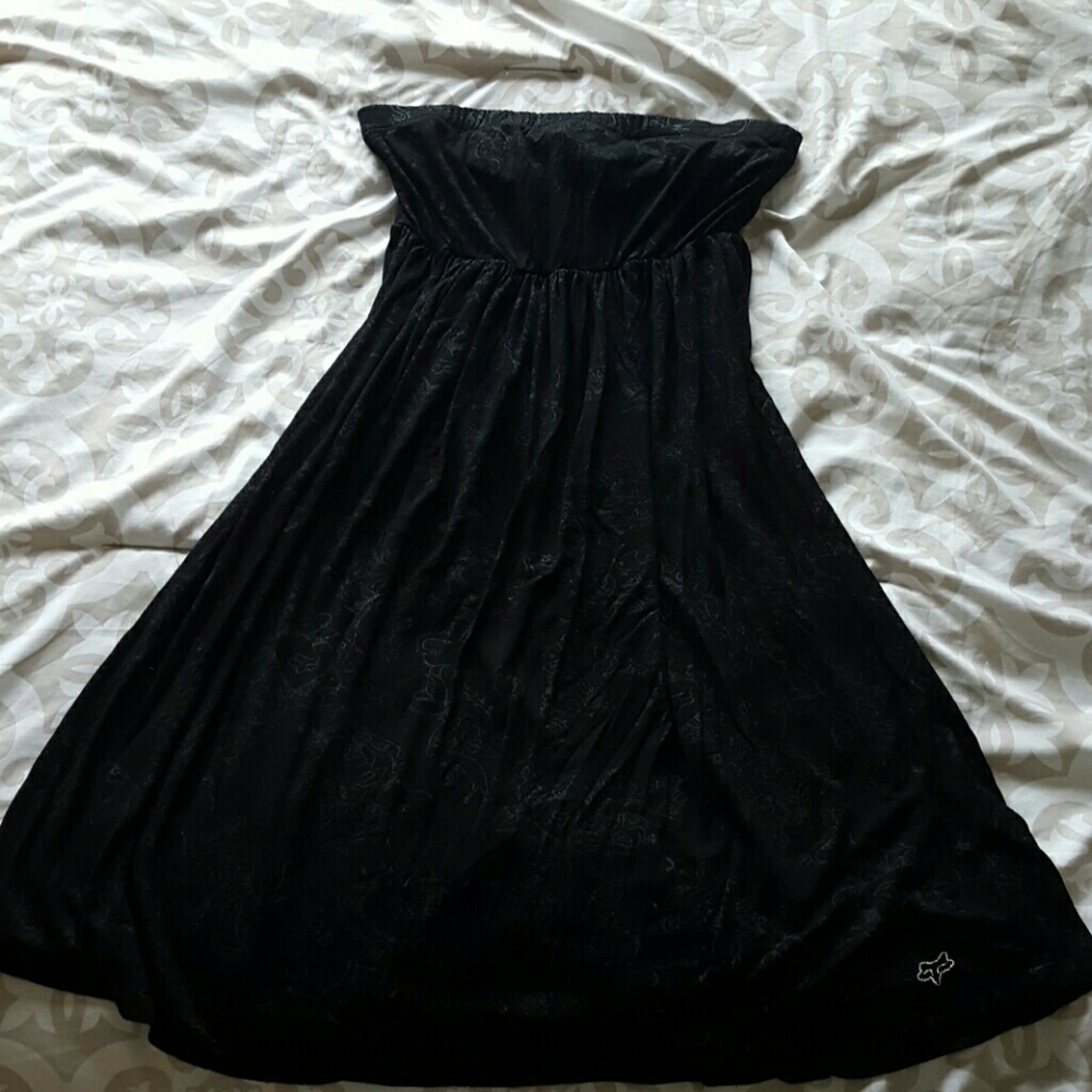 Cute black tube top dress