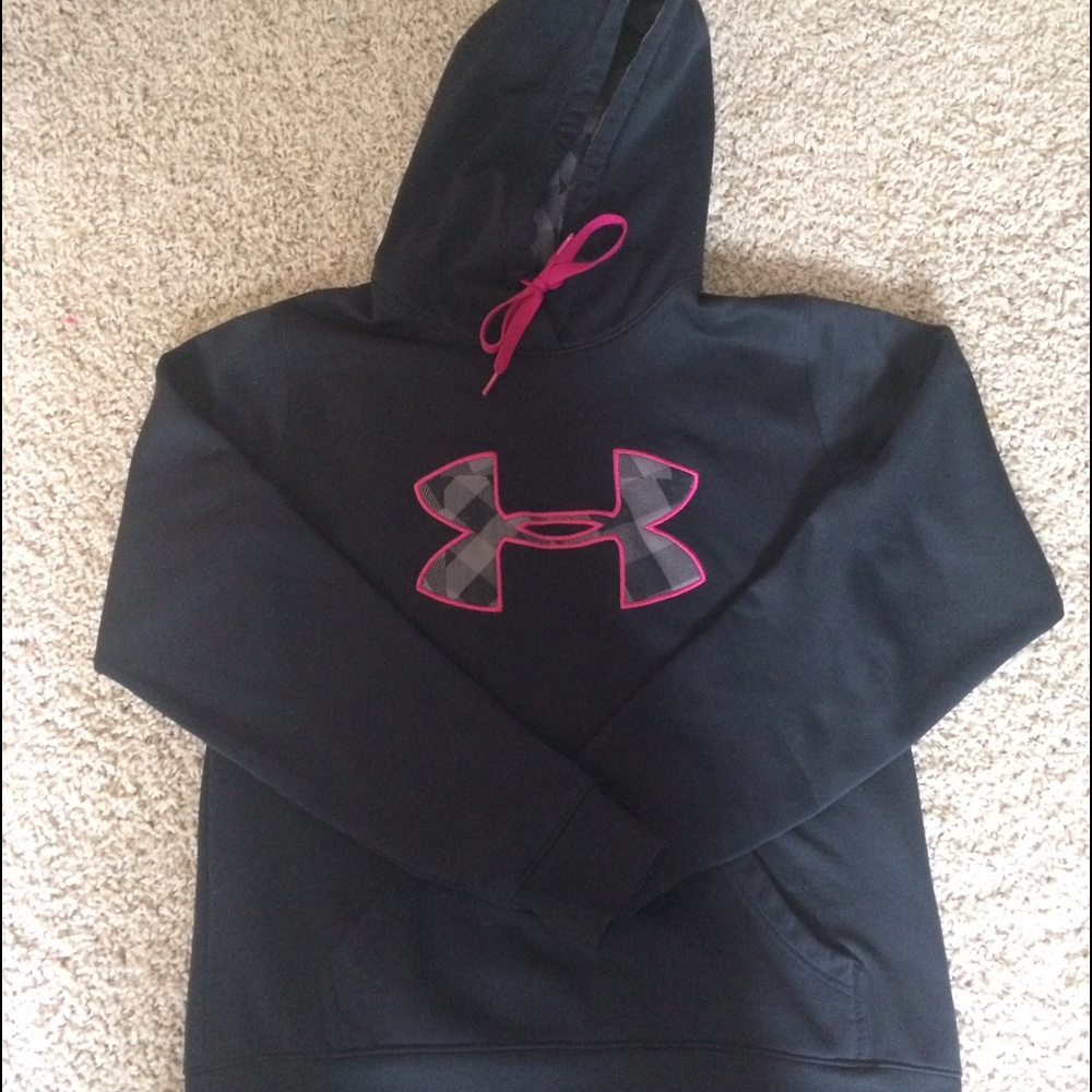 Pink and Black Under Armour Hoodie