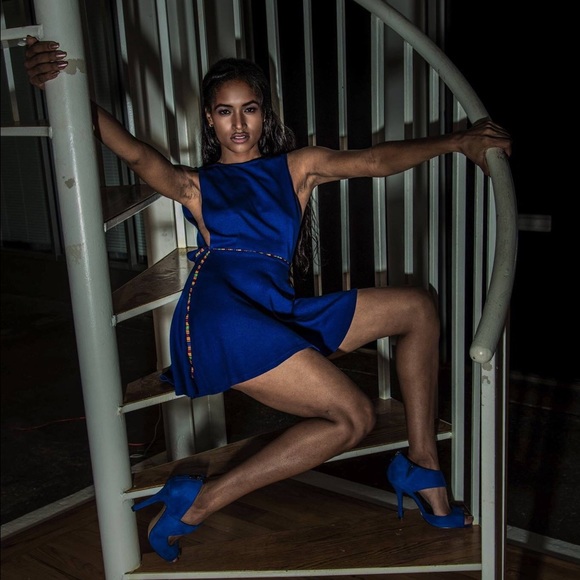 Black Kente babydoll dress - Picture 1 of 2