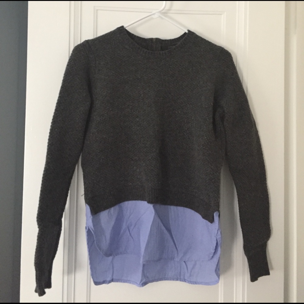 J.Crew Lambswool Shirttail Sweater
