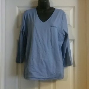 Chase bank apparel stretchy 3/4 sleeve shirt