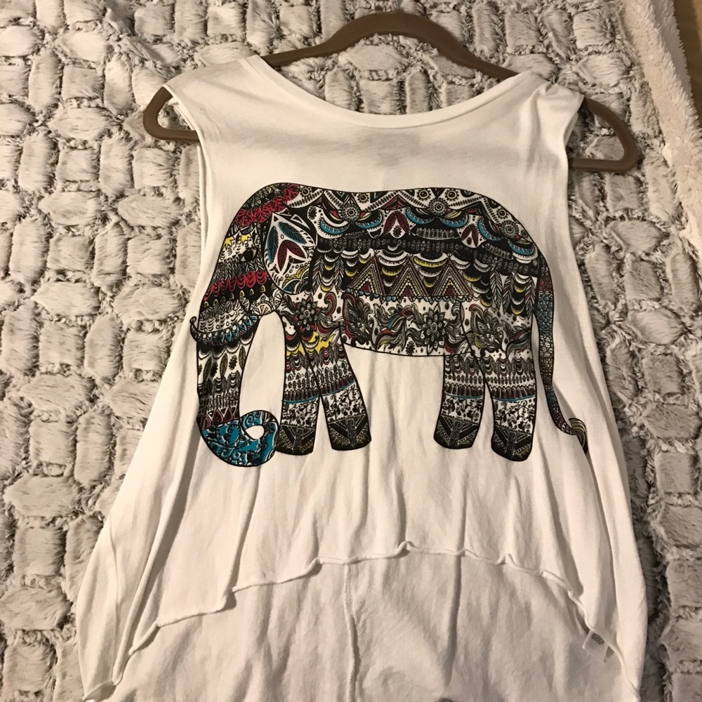 Elephant print tank top