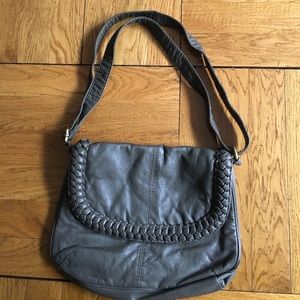 H&M Bag // Grey/Green // Braided