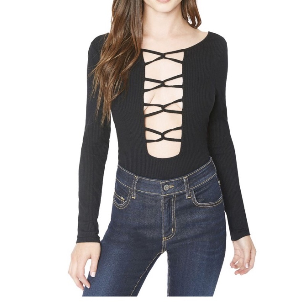 LF LONG SLEEVE LOOP CAGE BODYSUIT / MEDIUM / NWT