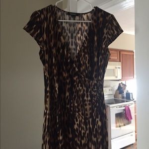NINE WEST LEOPARD PRINT DRESS SMALL