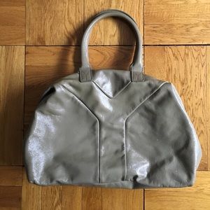 YSL Grey leather bag // Vintage