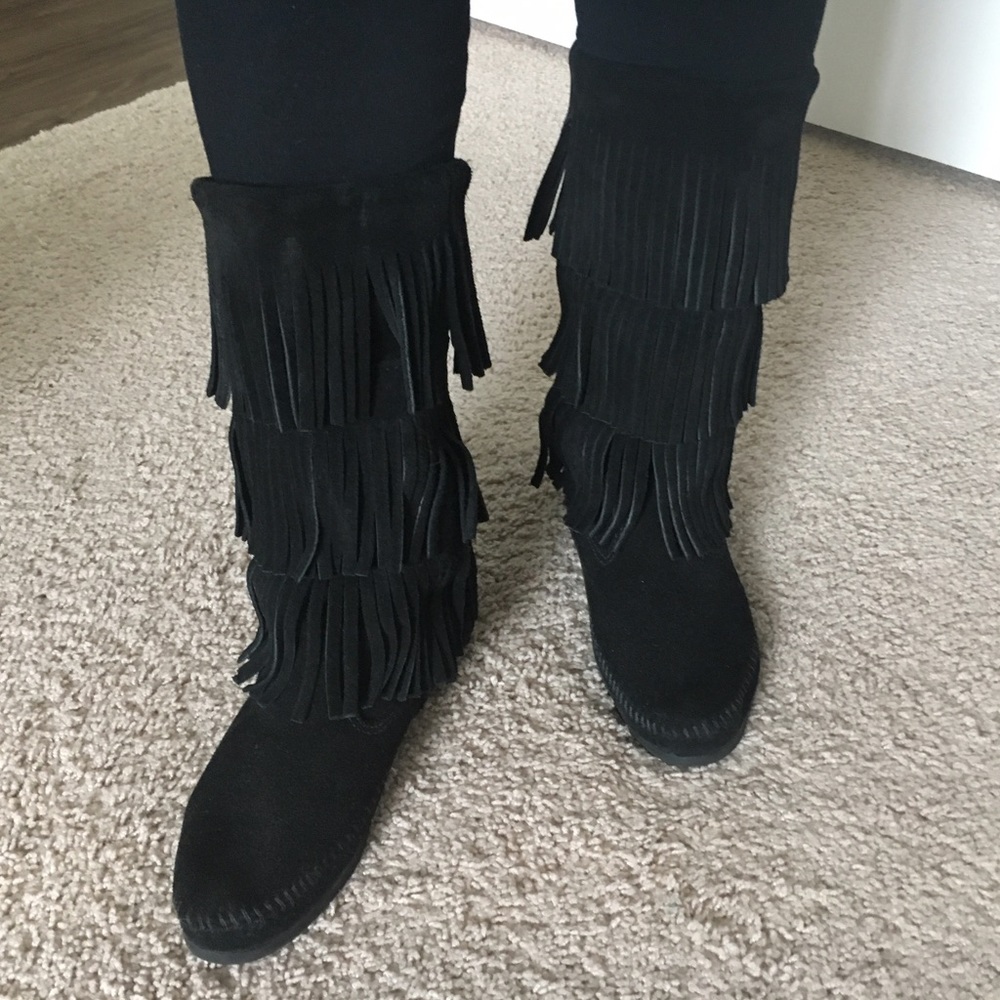 Minnetonka Fringe Boots