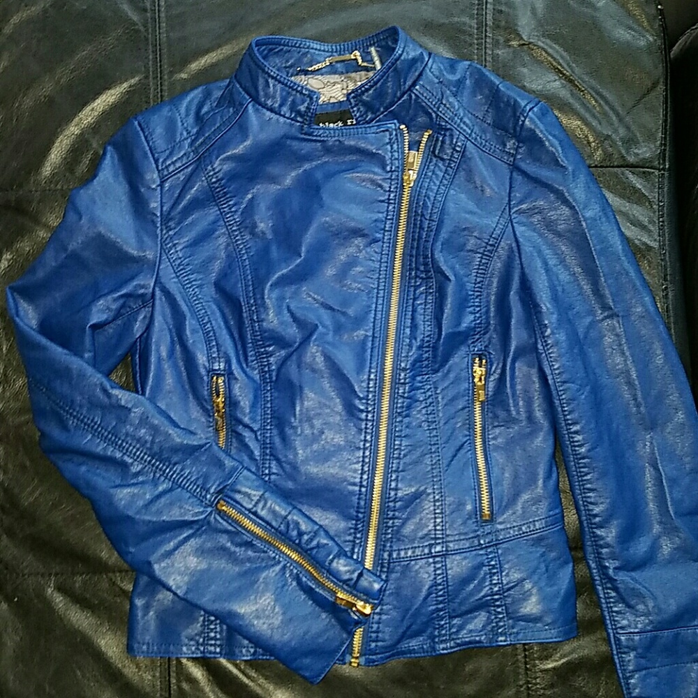 Faux leather hipster jacket