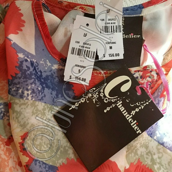 NWT LF S Coral Poppy Crochet Slip Romper - Picture 5 of 5