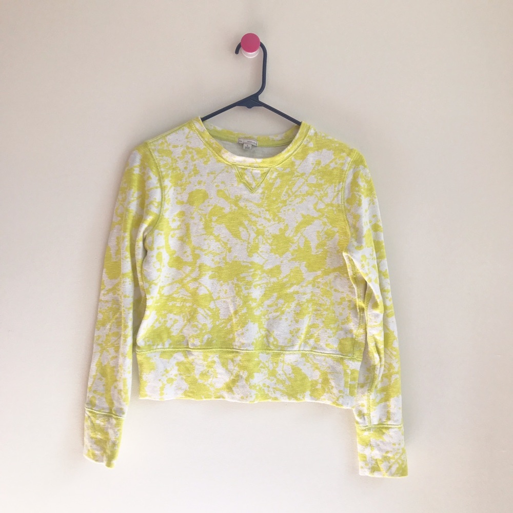 Gap yellow white lightweight sweater