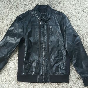 Men's small faux leather