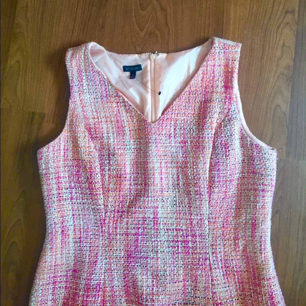 NWOT Talbot's woven pink cotton dress