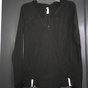 Lululemon hooded running jacket with peplum detail