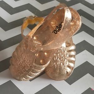 Gold Jelly Sandals