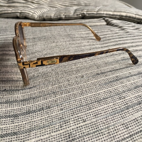 Cazal Sunglasses // Gold with Faded Lenses