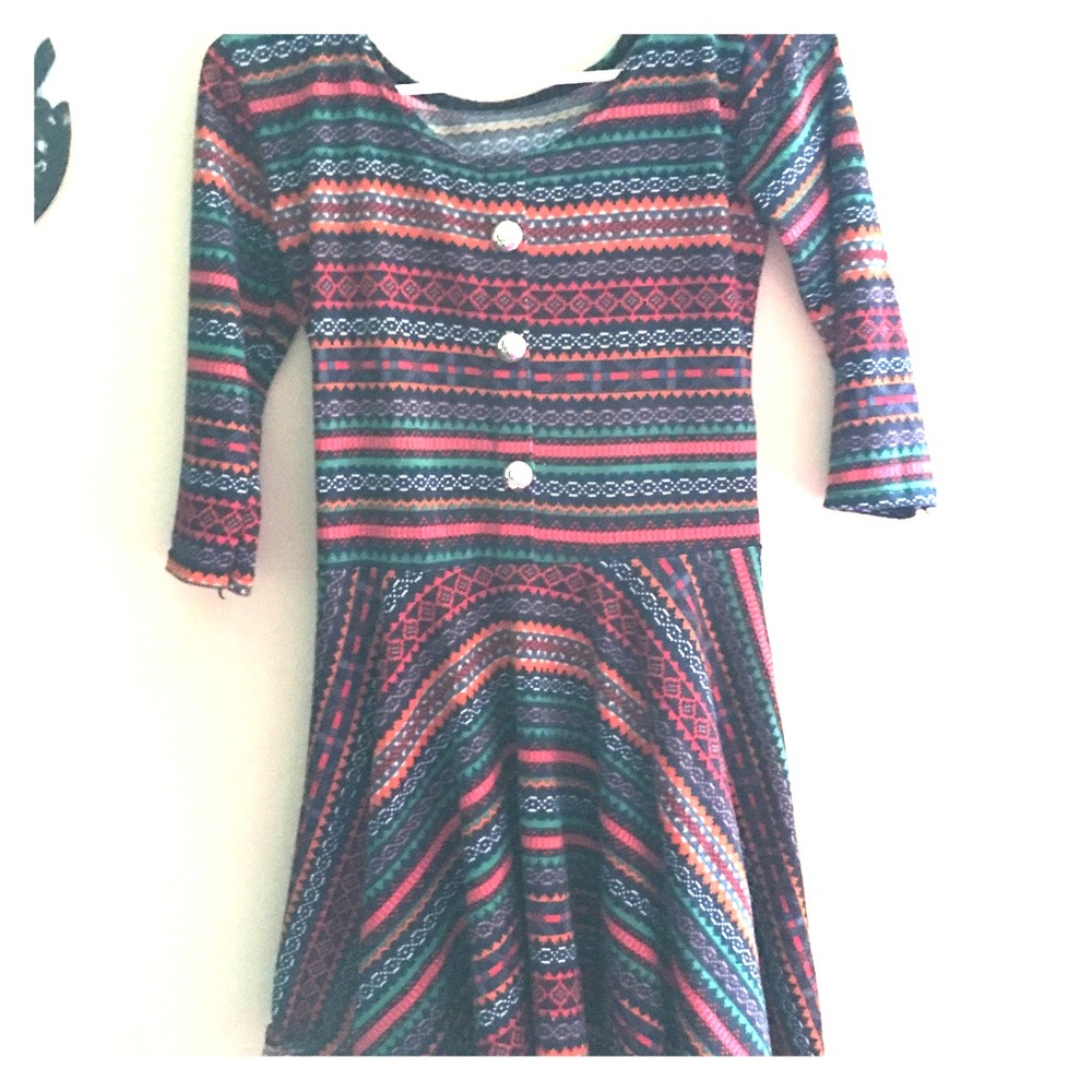 Aztec knitted dress