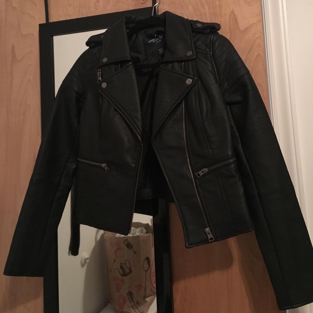 American Eagle faux leather jacket
