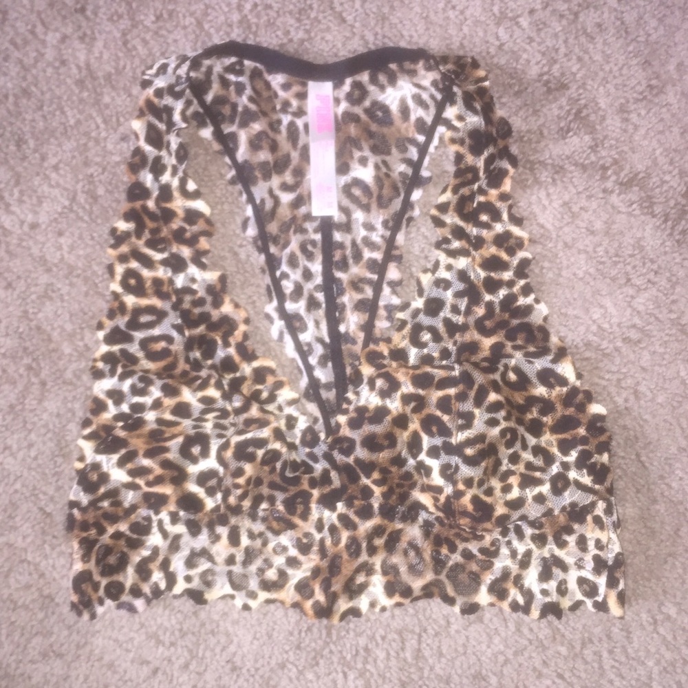 VS PINK Bralette (Cheetah) - never worn