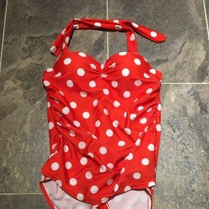 One Piece Halter Top Bathing Suit - Vintage