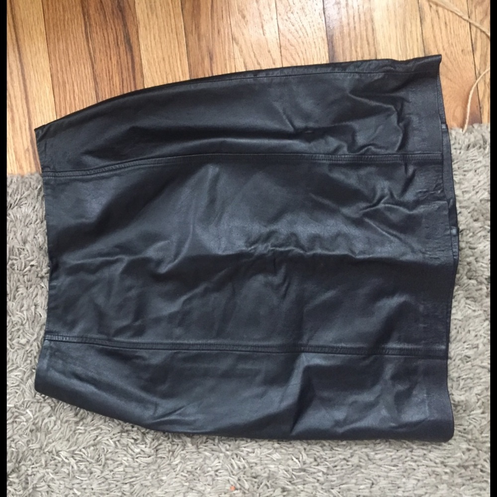 LOFT Genuine Leather Skirt