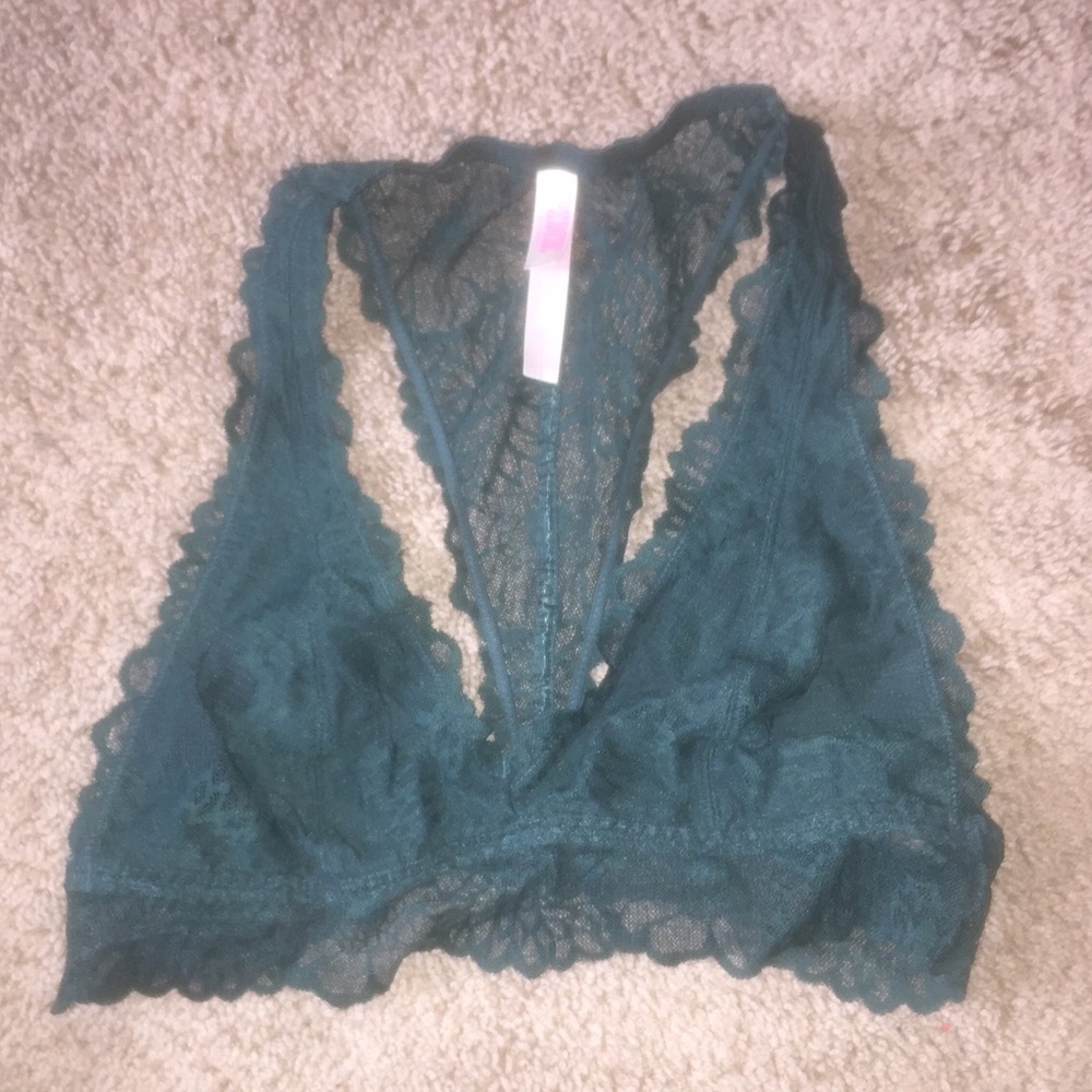 VS PINK Bralette (Drk Green) - worn once