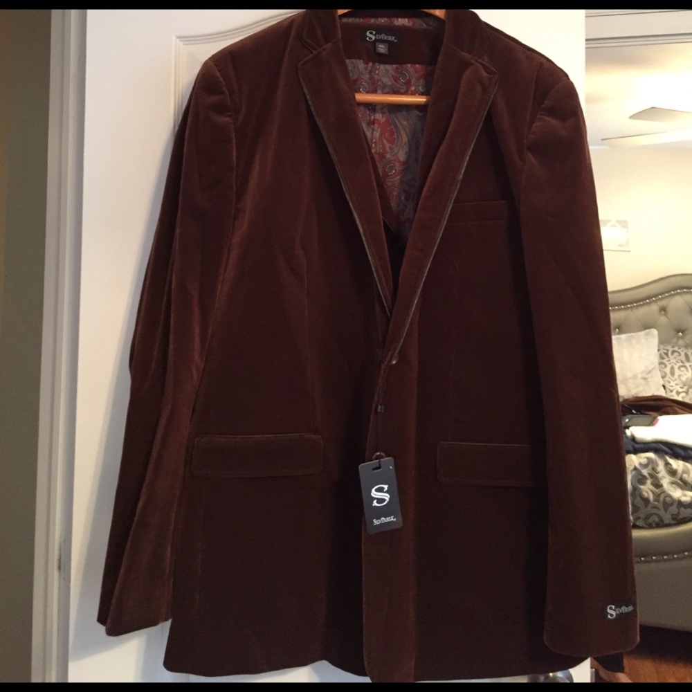 Brown corduroy three-piece suit set