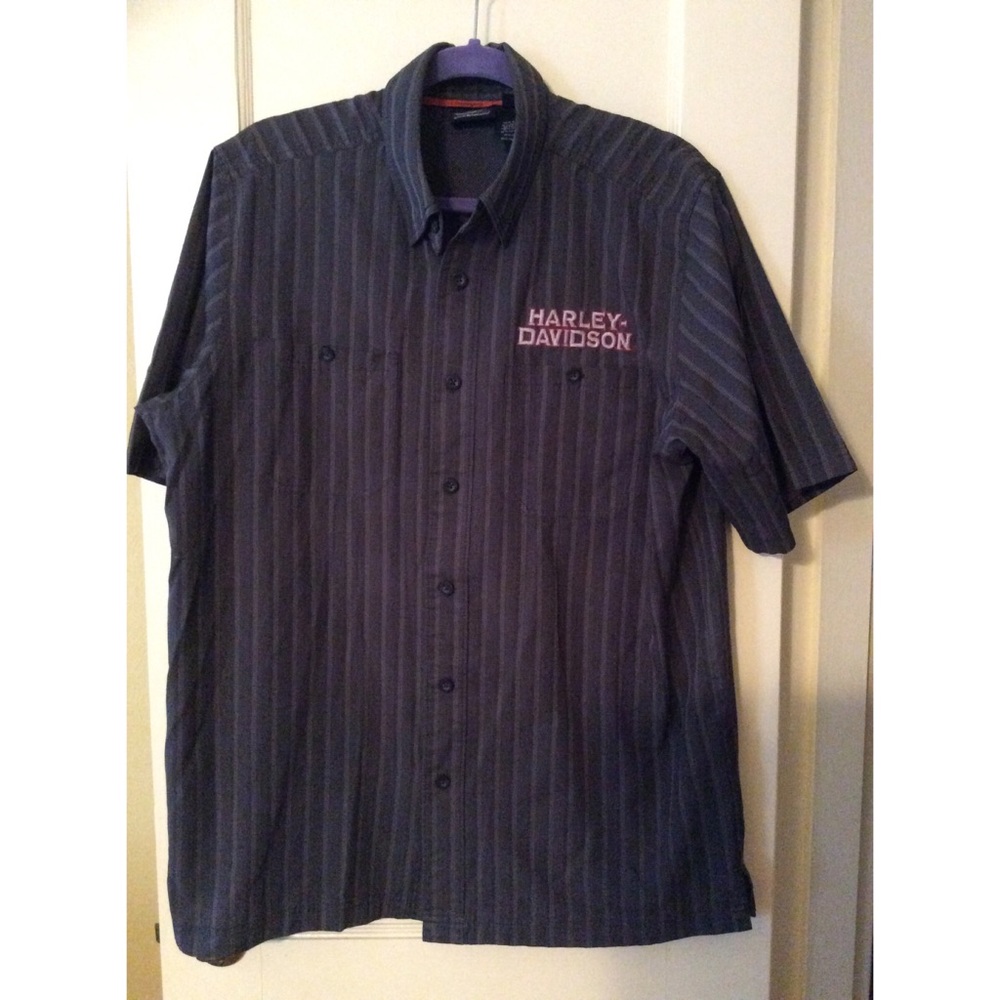 Harley-Davidson Striped Button Front Shirt