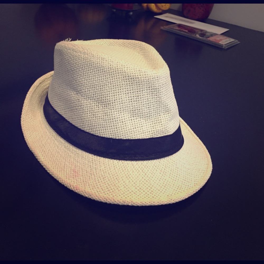 Off White Fedora Sun Hat