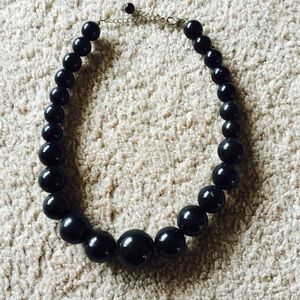 Black bead necklace