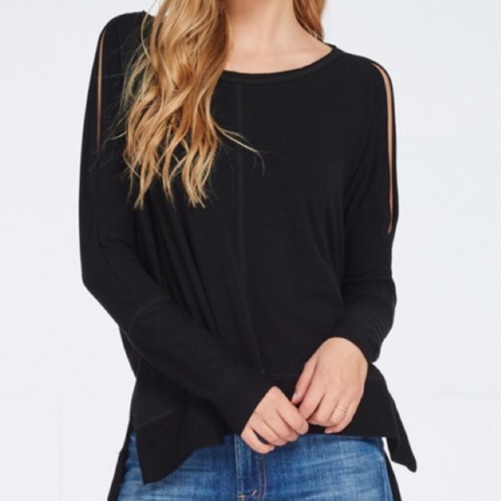 Black Long Sleeve Top Ft. Arm Slits