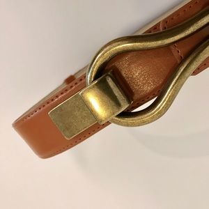 Leather & Brass Adjustable Belt