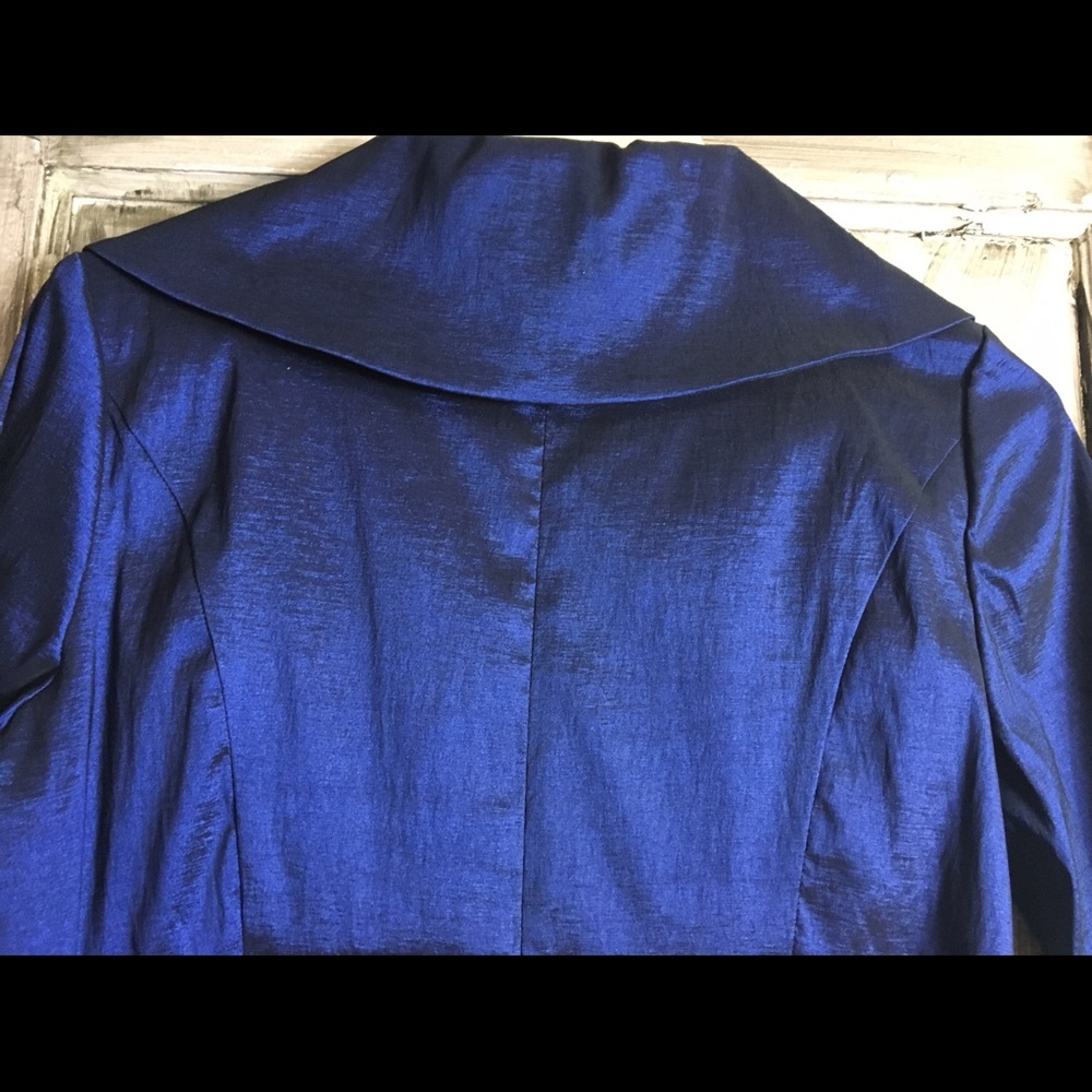 SOLD 40's Flare Midnight Blue Dress - Picture 7 of 8