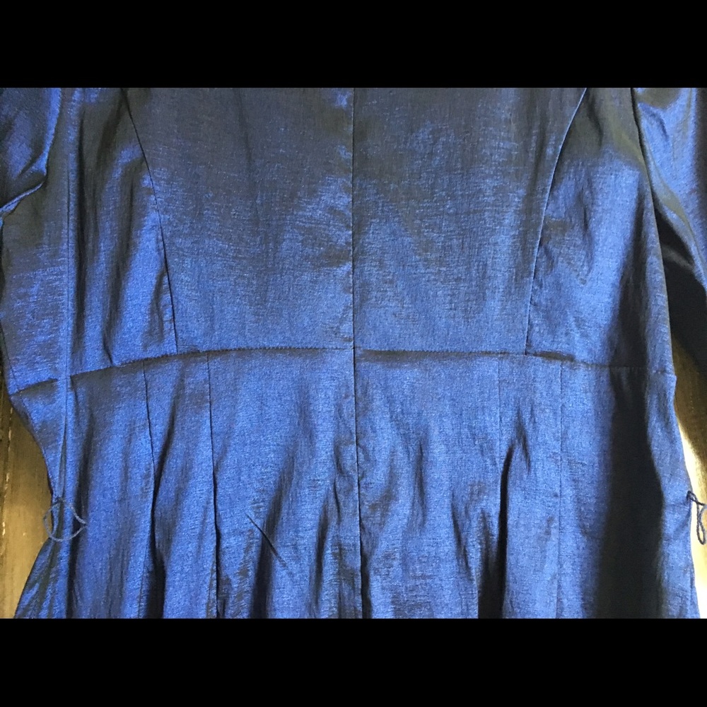 SOLD 40's Flare Midnight Blue Dress - Picture 8 of 8