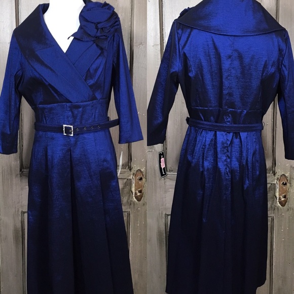 Jessica Howard Dresses & Skirts - SOLD 40's Flare Midnight Blue Dress