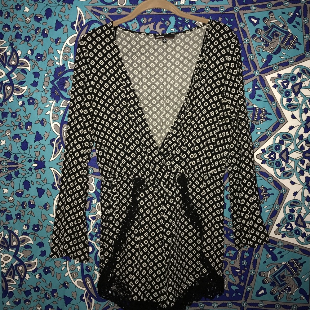 Black and white romper